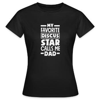 Lancer du disque Athlète Cadeau d’athlète - T-shirt Femme - noir - Devant - AI Model Female 172 dark (172cm)
