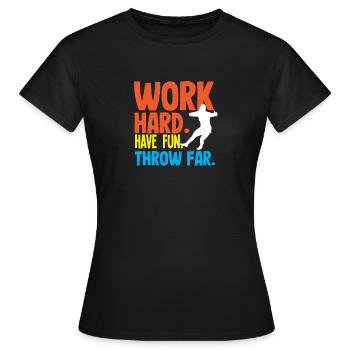 Lancer du disque Athlète Cadeau d’athlète - T-shirt Femme - noir - Devant - AI Model Female 172 dark (172cm)