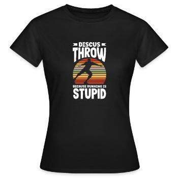 Lancer du disque Athlète Cadeau d’athlète - T-shirt Femme - noir - Devant - AI Model Female 172 dark (172cm)