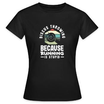Lancer du disque Athlète Cadeau d’athlète - T-shirt Femme - noir - Devant - AI Model Female 172 dark (172cm)