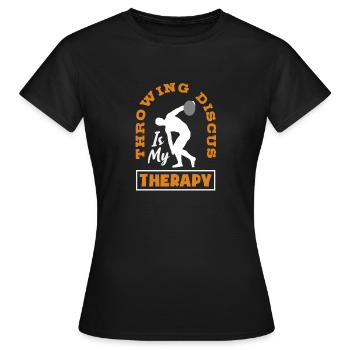 Lancer du disque Athlète Cadeau d’athlète - T-shirt Femme - noir - Devant - AI Model Female 172 dark (172cm)