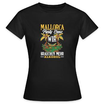 Mallorca Party Crew Mallorca Holidays - Women's T-Shirt - black - Front - AI Model Female 172 dark (172cm)