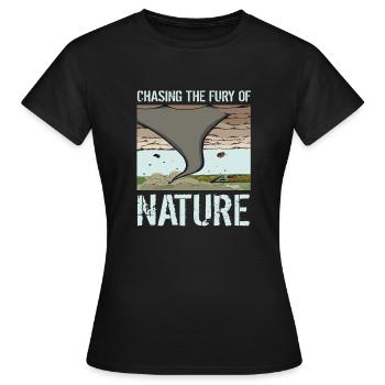 Storm Tornado Thunderstorm Eye of the Storm - Women's T-Shirt - black - Front - AI Model Female 172 dark (172cm)