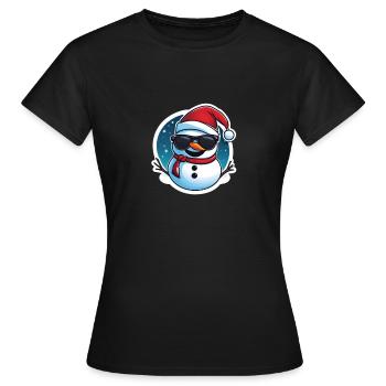 Snowman - Women's T-Shirt - black - Front - AI Model Female 172 dark (172cm)