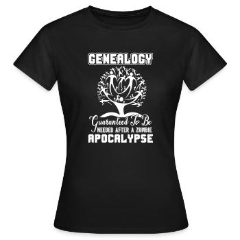 Genealogy Guaranteed Be Needed - Women's T-Shirt - black - Front - AI Model Female 172 dark (172cm)