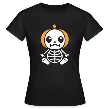 Squelette - T-shirt Femme - noir - Devant - AI Model Female 172 dark (172cm)