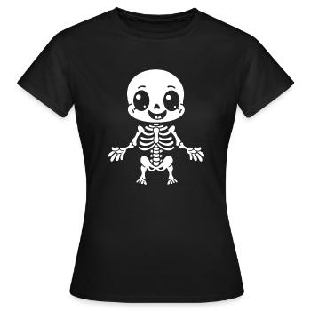 Squelette - T-shirt Femme - noir - Devant - AI Model Female 172 dark (172cm)