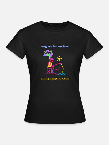 Angler für Autismus sorgen für eine bessere Zukunft - Frauen T-Shirt - Schwarz