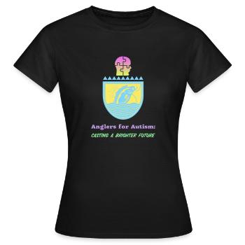 Angler für Autismus sorgen für eine bessere Zukunft - Frauen T-Shirt - Schwarz - Vorne - AI Model Female 172 dark (172cm)