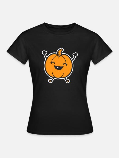 Kürbis - Frauen T-Shirt - Schwarz