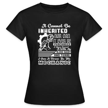 Mechanic Forever The Title Mechanic - Women's T-Shirt - black - Front - AI Model Female 172 dark (172cm)