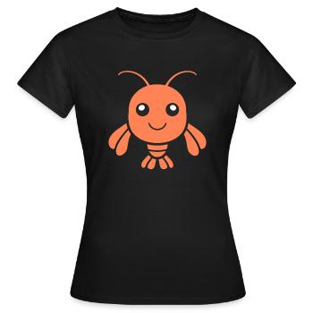 Crevette - T-shirt Femme - noir - Devant - AI Model Female 172 dark (172cm)