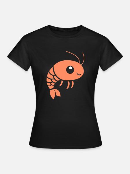 Garnele - Frauen T-Shirt - Schwarz
