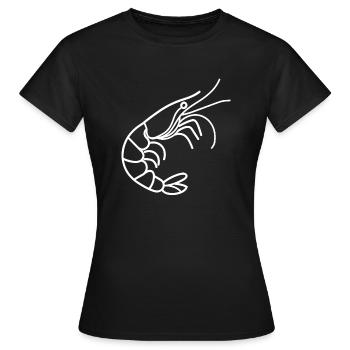 Crevette - T-shirt Femme - noir - Devant - AI Model Female 172 dark (172cm)