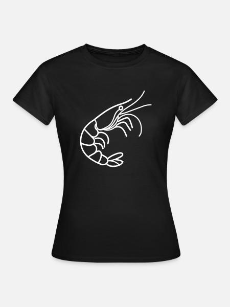 Garnele - Frauen T-Shirt - Schwarz