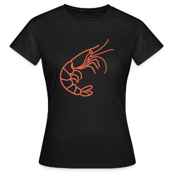 Crevette - T-shirt Femme - noir - Devant - AI Model Female 172 dark (172cm)