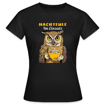 OISEAU DE NUIT EN ACTION - T-shirt Femme - noir - Devant - AI Model Female 172 dark (172cm)