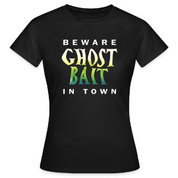 Living The Spook Life Ghost Bait - Frauen T-Shirt - Schwarz - Vorne - AI Model Female 172 dark (172cm)