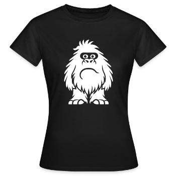 Yeti - Frauen T-Shirt - Schwarz - Vorne - AI Model Female 172 dark (172cm)