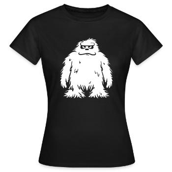 Yeti - T-shirt Femme - noir - Devant - AI Model Female 172 dark (172cm)