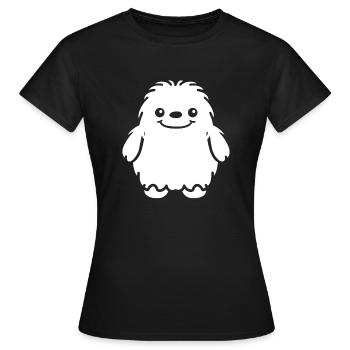 Yeti - Frauen T-Shirt - Schwarz - Vorne - AI Model Female 172 dark (172cm)