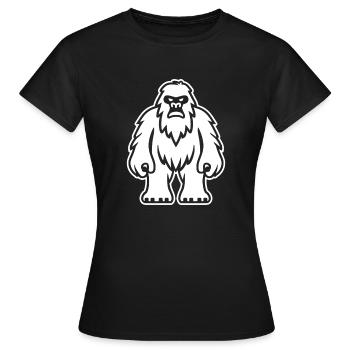 Yeti - Frauen T-Shirt - Schwarz - Vorne - AI Model Female 172 dark (172cm)