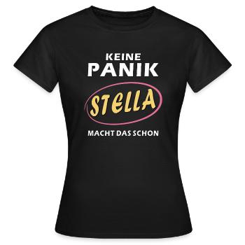 PAS DE PANIQUE, STELLA LE FERA - T-shirt Femme - noir - Devant - AI Model Female 172 dark (172cm)