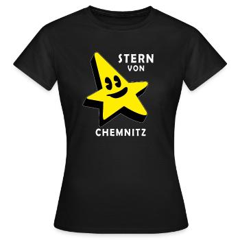 STERN VON CHEMNITZ - Frauen T-Shirt - Schwarz - Vorne - AI Model Female 172 dark (172cm)