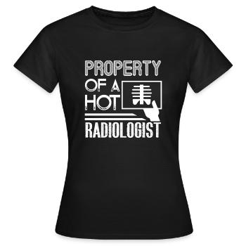 Radiologist Property Of A Hot Radiologist - Women's T-Shirt - black - Front - AI Model Female 172 dark (172cm)