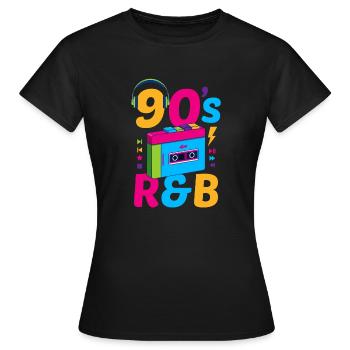 90's R And B Classic 90s Retro Vintage 90s Rnb - Frauen T-Shirt - Schwarz - Vorne - AI Model Female 172 dark (172cm)