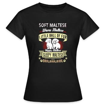 Soft Maltese Warm Maltese - Women's T-Shirt - black - Front - AI Model Female 172 dark (172cm)