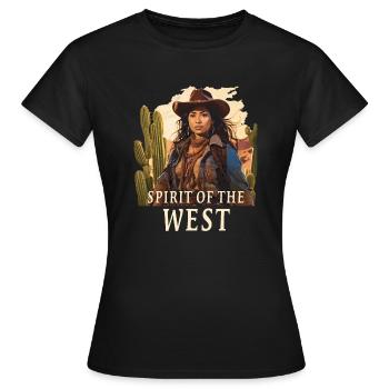 L’ DE L’OUEST - T-shirt Femme - noir - Devant - AI Model Female 172 dark (172cm)