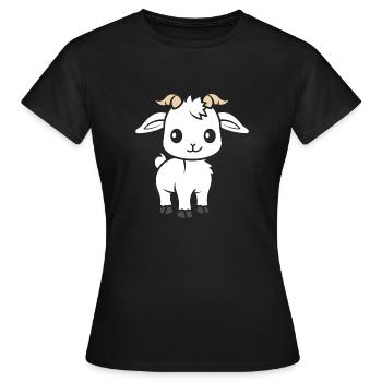 Bouc - T-shirt Femme - noir - Devant - AI Model Female 172 dark (172cm)