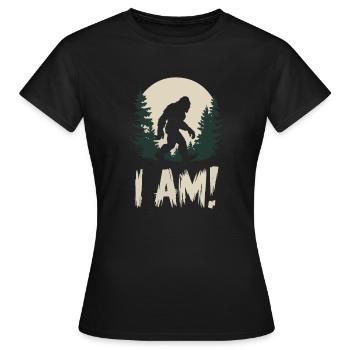 ICH BIN BIG FOOT - Frauen T-Shirt - Schwarz - Vorne - AI Model Female 172 dark (172cm)