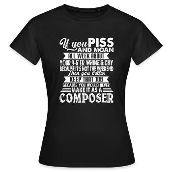 Composer Proud To Be A Composer - Women's T-Shirt - black - Front - AI Model Female 172 dark (172cm)