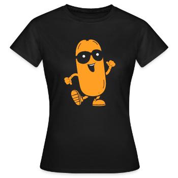 Erdnuss - Frauen T-Shirt - Schwarz - Vorne - AI Model Female 172 dark (172cm)