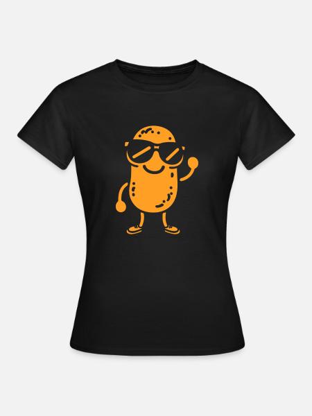 Erdnuss - Frauen T-Shirt - Schwarz