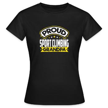 Sport Opa Sportklettern Opa - Frauen T-Shirt - Schwarz - Vorne - AI Model Female 172 dark (172cm)