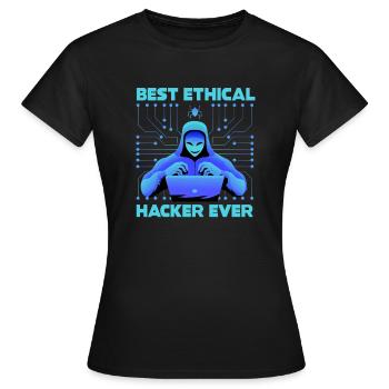 Cybersicherheitsexpertise von ethischen Hackern - Frauen T-Shirt - Schwarz - Vorne - AI Model Female 172 dark (172cm)