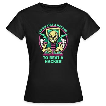 Cybersicherheitsexpertise von ethischen Hackern - Frauen T-Shirt - Schwarz - Vorne - AI Model Female 172 dark (172cm)
