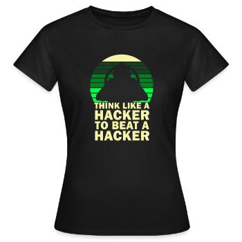 Cybersicherheitsexpertise von ethischen Hackern - Frauen T-Shirt - Schwarz - Vorne - AI Model Female 172 dark (172cm)