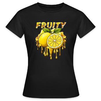 LEMON FRUITY - Women's T-Shirt - black - Front - AI Model Female 172 dark (172cm)