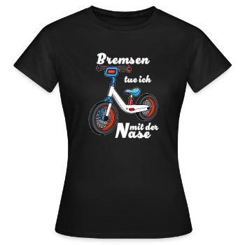 Je freine avec mon nez - T-shirt Femme - noir - Devant - AI Model Female 172 dark (172cm)