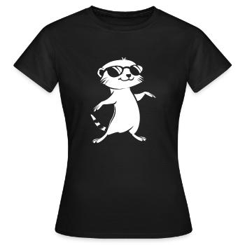 suricate - T-shirt Femme - noir - Devant - AI Model Female 172 dark (172cm)