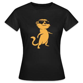 suricate - T-shirt Femme - noir - Devant - AI Model Female 172 dark (172cm)