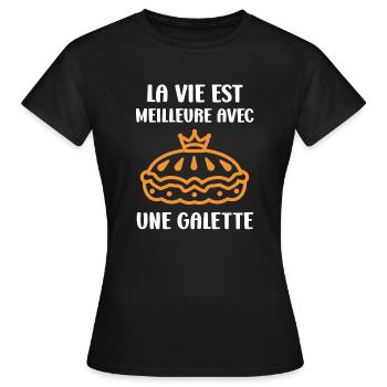 Pfannkuchen - Frauen T-Shirt - Schwarz - Vorne - AI Model Female 172 dark (172cm)