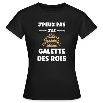 Pfannkuchen - Frauen T-Shirt - Schwarz - Vorne - AI Model Female 172 dark (172cm)