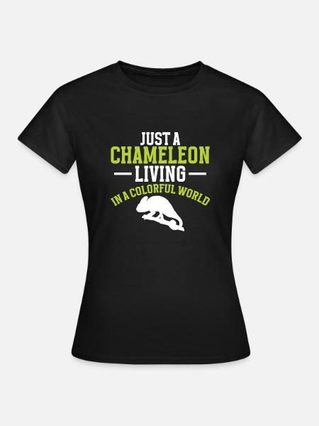 Chameleon Gifts - Frauen T-Shirt - Schwarz