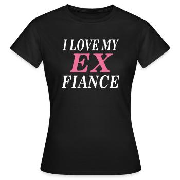 J’AIME MON EX FIANCÉ - T-shirt Femme - noir - Devant - AI Model Female 172 dark (172cm)
