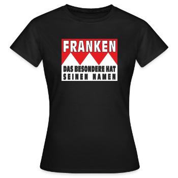 FRANCONIA THE SPECIAL HAS ITS NAME - Women's T-Shirt - black - Front - AI Model Female 172 dark (172cm)